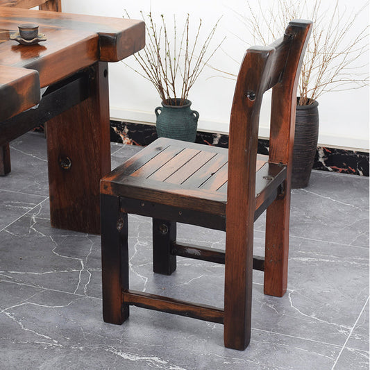 Open achterste eetkamerstoel Traditionele vaste houten eetkamerstoel