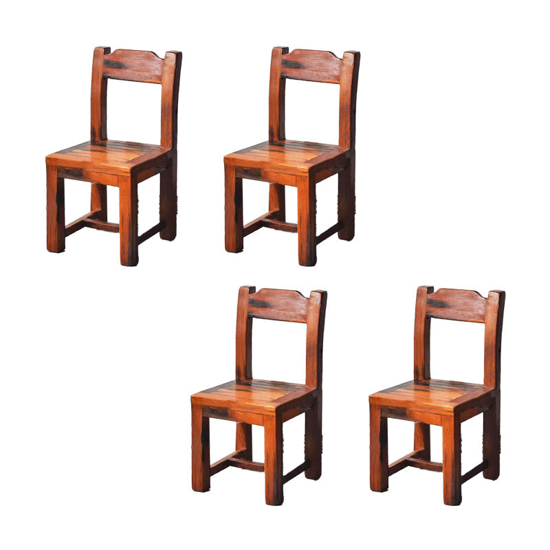 Open achterste eetkamerstoel Traditionele vaste houten eetkamerstoel