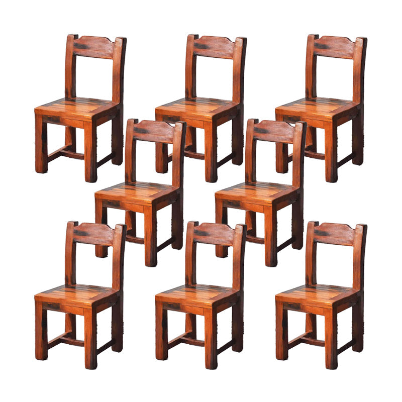 Open achterste eetkamerstoel Traditionele vaste houten eetkamerstoel