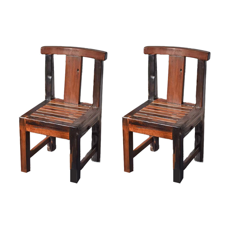 Open achterste eetkamerstoel Traditionele vaste houten eetkamerstoel