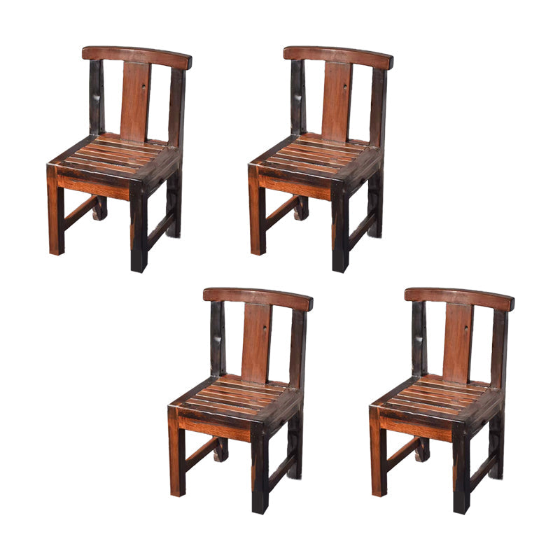 Open achterste eetkamerstoel Traditionele vaste houten eetkamerstoel