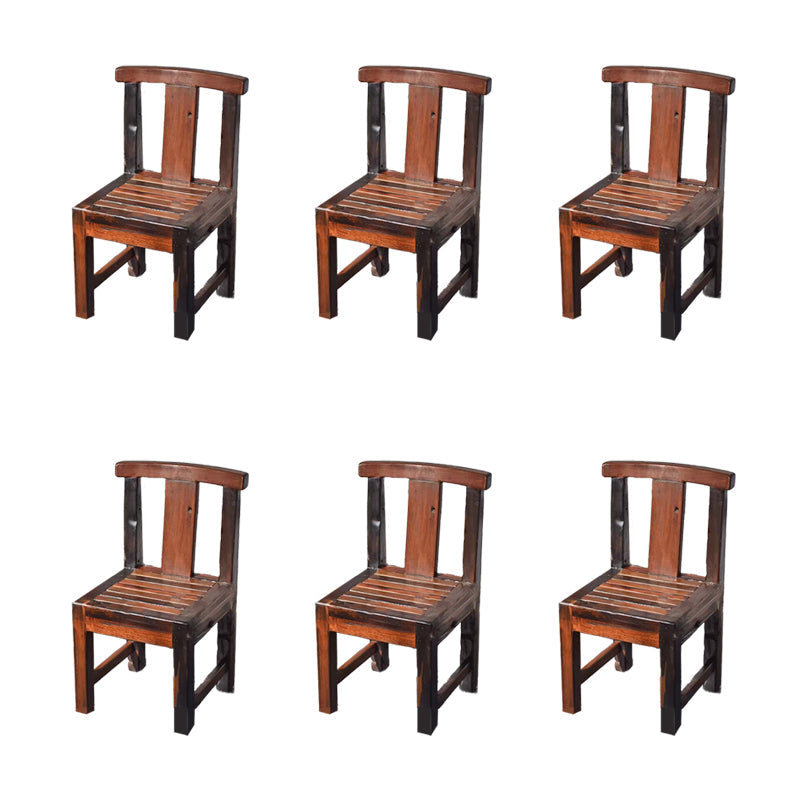 Open achterste eetkamerstoel Traditionele vaste houten eetkamerstoel