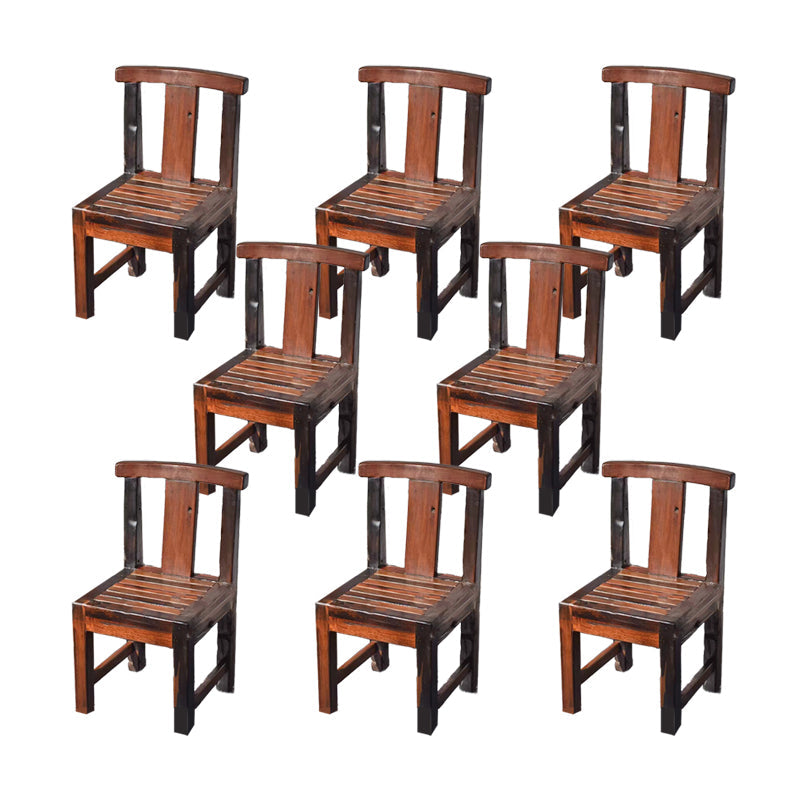 Open achterste eetkamerstoel Traditionele vaste houten eetkamerstoel