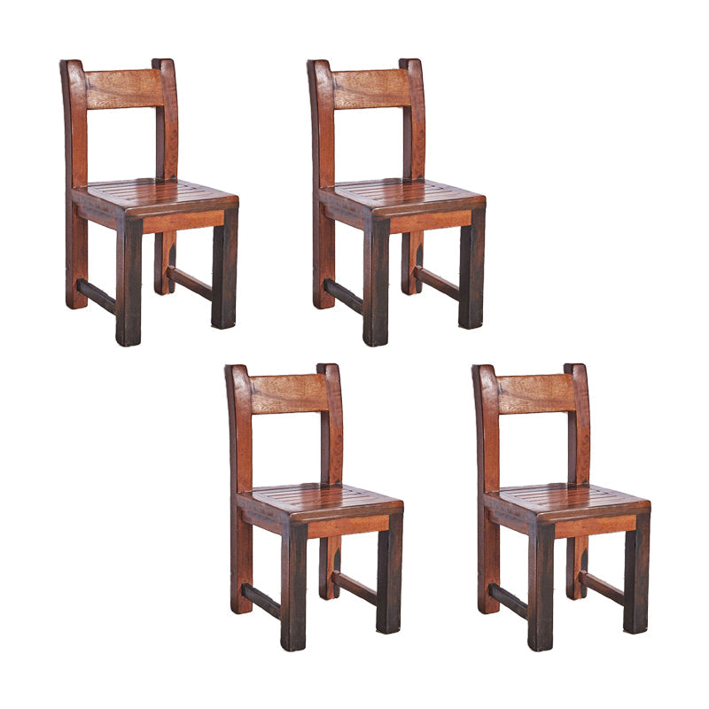 Open achterste eetkamerstoel Traditionele vaste houten eetkamerstoel