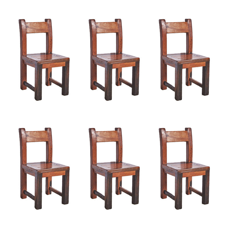 Open achterste eetkamerstoel Traditionele vaste houten eetkamerstoel