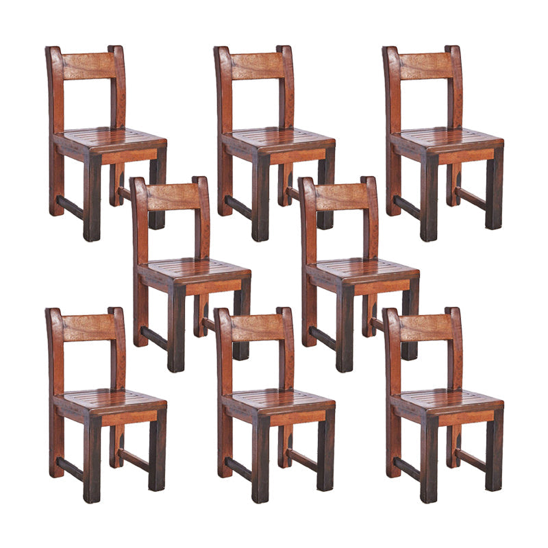 Open achterste eetkamerstoel Traditionele vaste houten eetkamerstoel