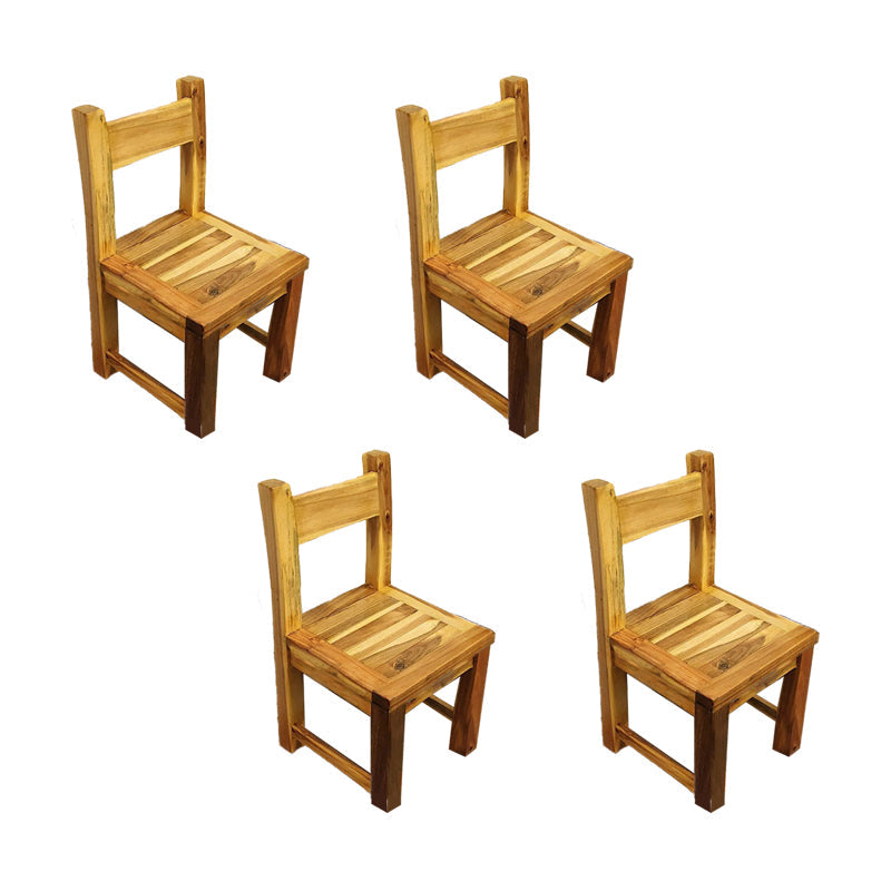 Open achterste eetkamerstoel Traditionele vaste houten eetkamerstoel