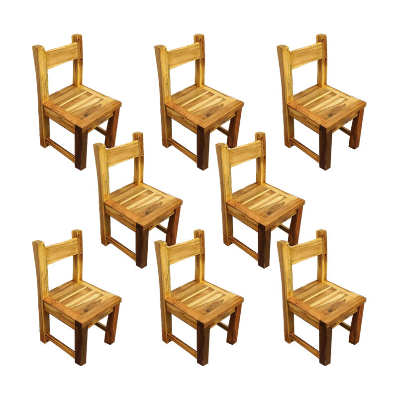 Open achterste eetkamerstoel Traditionele vaste houten eetkamerstoel