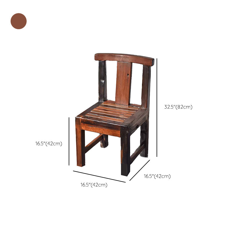 Open achterste eetkamerstoel Traditionele vaste houten eetkamerstoel