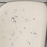 Nordic Style Parsons Dining Chairs Fabric and Faux Leather Chair