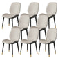 Nordic Style Parsons Dining Chairs Fabric and Faux Leather Chair
