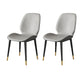 Nordic Style Parsons Dining Chairs Fabric and Faux Leather Chair