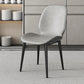Nordic Style Parsons Dining Chairs Fabric and Faux Leather Chair