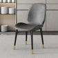 Nordic Style Parsons Dining Chairs Fabric and Faux Leather Chair