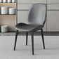 Nordic Style Parsons Dining Chairs Fabric and Faux Leather Chair