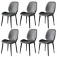 Nordic Style Parsons Dining Chairs Fabric and Faux Leather Chair