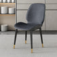Nordic Style Parsons Dining Chairs Fabric and Faux Leather Chair