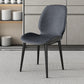 Nordic Style Parsons Dining Chairs Fabric and Faux Leather Chair