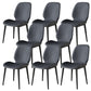 Nordic Style Parsons Dining Chairs Fabric and Faux Leather Chair