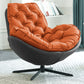 Swivel Lounge Chair Arms Included Side Chair for Living Room Grey Orange Microfiber Leather 1 Piece Clearhalo 'Accent Chairs' 'accent_chairs' 'Chairs & Seating' 'furn' 'furn_accent_chairs' 'Furniture' 'Living Room Furniture' 7337150