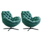 Swivel Lounge Chair Arms Included Side Chair for Living Room Green Microfiber Leather 2 Piece Set Clearhalo 'Accent Chairs' 'accent_chairs' 'Chairs & Seating' 'furn' 'furn_accent_chairs' 'Furniture' 'Living Room Furniture' 7337160