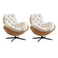 Swivel Lounge Chair Arms Included Side Chair for Living Room Yellow-White Velvet 2 Piece Set Clearhalo 'Accent Chairs' 'accent_chairs' 'Chairs & Seating' 'furn' 'furn_accent_chairs' 'Furniture' 'Living Room Furniture' 7337164
