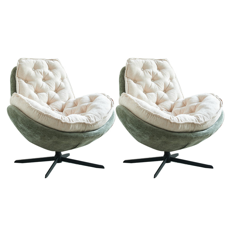 Swivel Lounge Chair Arms Included Side Chair for Living Room Green-White Velvet 2 Piece Set Clearhalo 'Accent Chairs' 'accent_chairs' 'Chairs & Seating' 'furn' 'furn_accent_chairs' 'Furniture' 'Living Room Furniture' 7337166