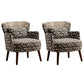 Fabric Wooden Lounge Chair Arms Included Side Chair for Living Room Multi-Color Cotton and Linen 2 Piece Set Clearhalo 'Accent Chairs' 'accent_chairs' 'Chairs & Seating' 'furn' 'furn_accent_chairs' 'Furniture' 'Living Room Furniture' 7337176