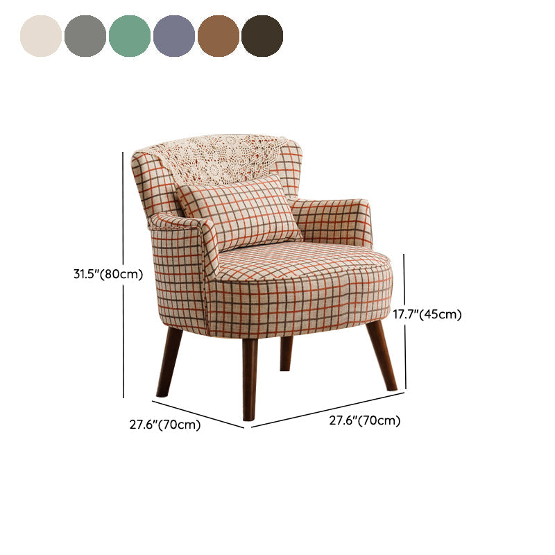 Fabric Wooden Lounge Chair Arms Included Side Chair for Living Room Clearhalo 'Accent Chairs' 'accent_chairs' 'Chairs & Seating' 'furn' 'furn_accent_chairs' 'Furniture' 'Living Room Furniture' 7337191