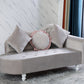 French Country Upholstered Chaise Lounge Couch Velvet Chaise Lounge 63"L x 25"W x 34"H Light Gray Left-Arm Chaise Clearhalo 'Chairs & Seating' 'Chaise Lounge' 'chaise_lounge' 'furn' 'furn_chaise_lounge' 'Furniture' 'Living Room Furniture' 7337810