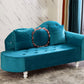 French Country Upholstered Chaise Lounge Couch Velvet Chaise Lounge Clearhalo 'Chairs & Seating' 'Chaise Lounge' 'chaise_lounge' 'furn' 'furn_chaise_lounge' 'Furniture' 'Living Room Furniture' 7337813