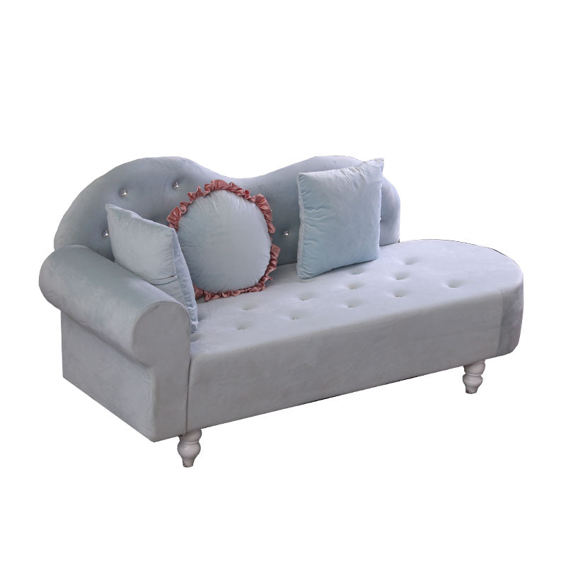 French Country Upholstered Chaise Lounge Couch Velvet Chaise Lounge Clearhalo 'Chairs & Seating' 'Chaise Lounge' 'chaise_lounge' 'furn' 'furn_chaise_lounge' 'Furniture' 'Living Room Furniture' 7337816