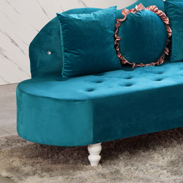 French Country Upholstered Chaise Lounge Couch Velvet Chaise Lounge Clearhalo 'Chairs & Seating' 'Chaise Lounge' 'chaise_lounge' 'furn' 'furn_chaise_lounge' 'Furniture' 'Living Room Furniture' 7337819