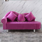 French Country Upholstered Chaise Lounge Couch Velvet Chaise Lounge 63"L x 25"W x 34"H Purple-Red Right-Arm Chaise Clearhalo 'Chairs & Seating' 'Chaise Lounge' 'chaise_lounge' 'furn' 'furn_chaise_lounge' 'Furniture' 'Living Room Furniture' 7337822