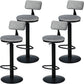Low Back Bar Stools Adjustable Height Swivel Dining Stools with Metal Base Black-Gray 4 Piece Set Clearhalo 'Bar Furniture' 'Bar Stools' 'bar_stools' 'furn' 'furn_bar_stools' 'Furniture' 'Kitchen & Dining Furniture' 7337909
