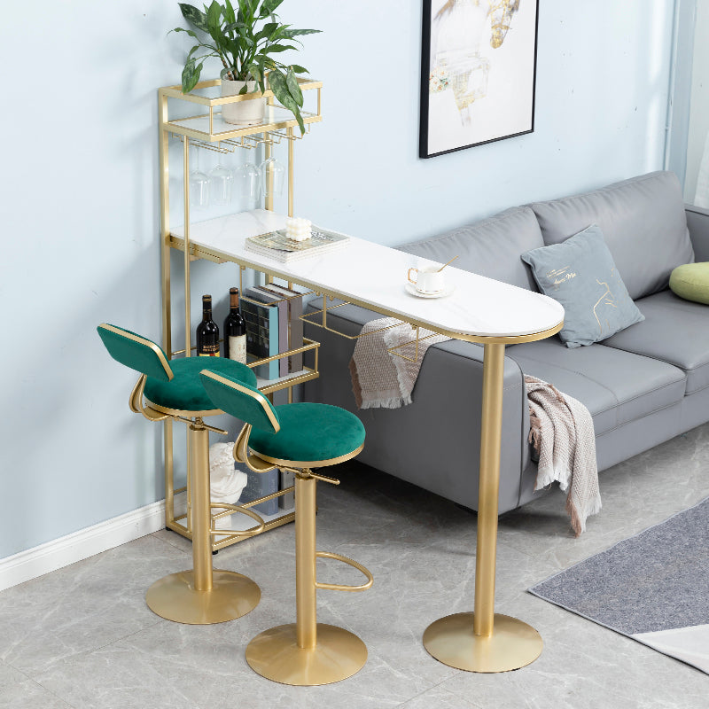Low Back Bar Stools Adjustable Height Swivel Dining Stools with Metal Base Clearhalo 'Bar Furniture' 'Bar Stools' 'bar_stools' 'furn' 'furn_bar_stools' 'Furniture' 'Kitchen & Dining Furniture' 7337910
