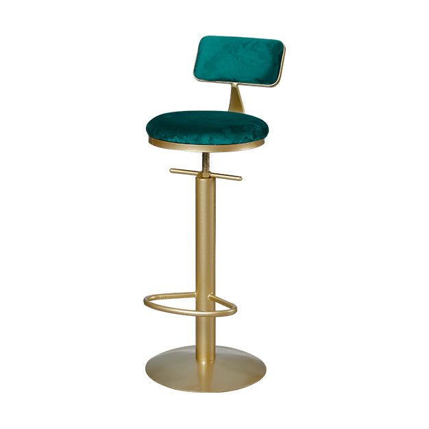 Low Back Bar Stools Adjustable Height Swivel Dining Stools with Metal Base Clearhalo 'Bar Furniture' 'Bar Stools' 'bar_stools' 'furn' 'furn_bar_stools' 'Furniture' 'Kitchen & Dining Furniture' 7337916