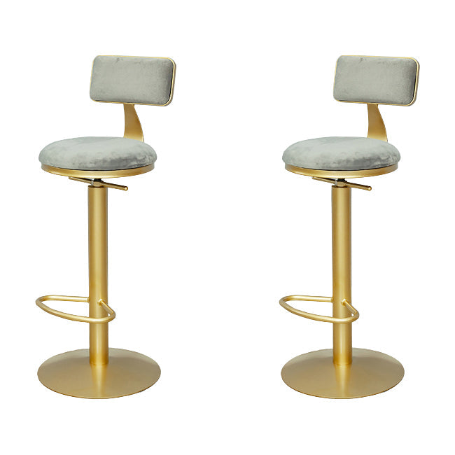 Taburetes de bar sin brazos, taburetes de comedor giratorios de altura ajustable con reposapiés
