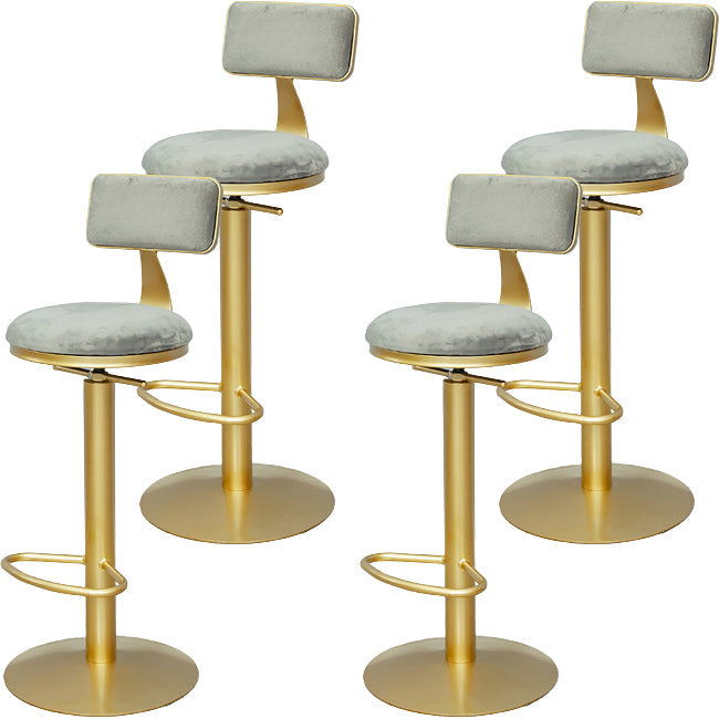 Taburetes de bar sin brazos, taburetes de comedor giratorios de altura ajustable con reposapiés
