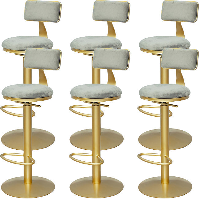 Taburetes de bar sin brazos, taburetes de comedor giratorios de altura ajustable con reposapiés
