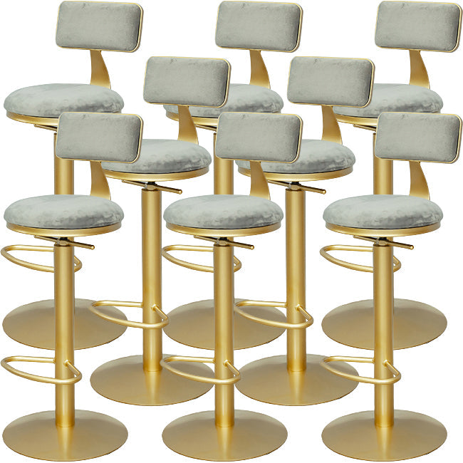 Taburetes de bar sin brazos, taburetes de comedor giratorios de altura ajustable con reposapiés