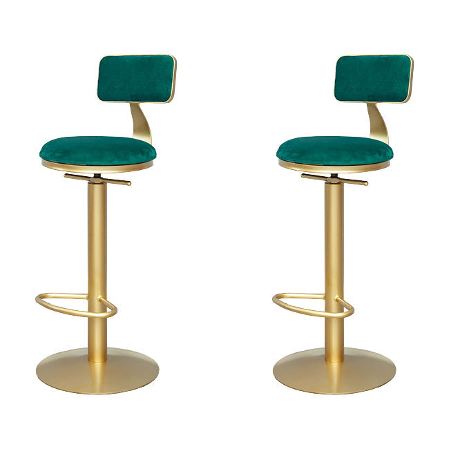 Taburetes de bar sin brazos, taburetes de comedor giratorios de altura ajustable con reposapiés