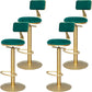 Taburetes de bar sin brazos, taburetes de comedor giratorios de altura ajustable con reposapiés