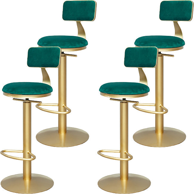 Taburetes de bar sin brazos, taburetes de comedor giratorios de altura ajustable con reposapiés