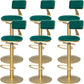 Taburetes de bar sin brazos, taburetes de comedor giratorios de altura ajustable con reposapiés