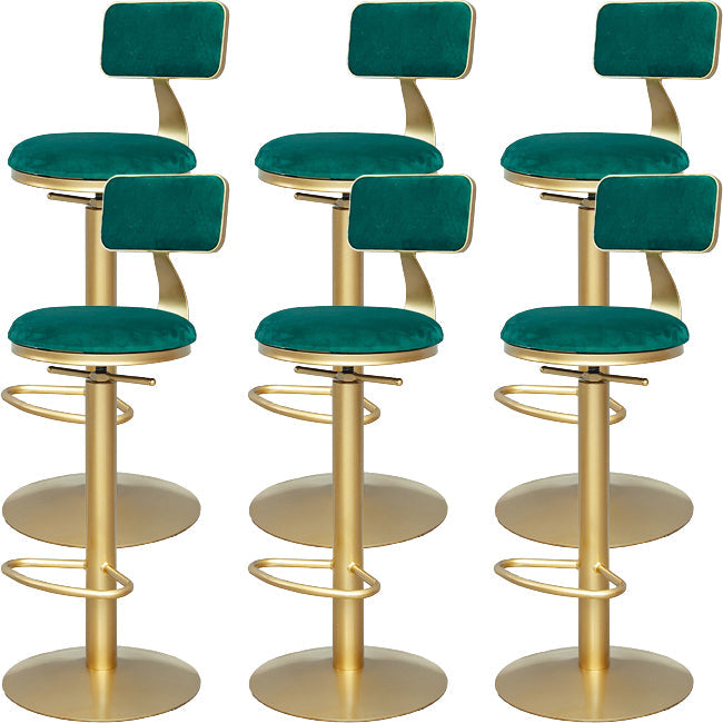 Taburetes de bar sin brazos, taburetes de comedor giratorios de altura ajustable con reposapiés