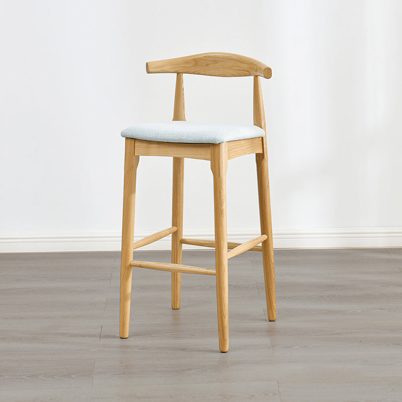 Industrial Style Counter Chair Solid Wood Footrest Counter Stool for Restaurant Fabric Wood 1 Piece Clearhalo 'Bar Furniture' 'Bar Stools' 'bar_stools' 'furn' 'furn_bar_stools' 'Furniture' 'Kitchen & Dining Furniture' 7337959