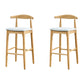 Industrial Style Counter Chair Solid Wood Footrest Counter Stool for Restaurant Fabric Wood 2 Piece Set Clearhalo 'Bar Furniture' 'Bar Stools' 'bar_stools' 'furn' 'furn_bar_stools' 'Furniture' 'Kitchen & Dining Furniture' 7337960