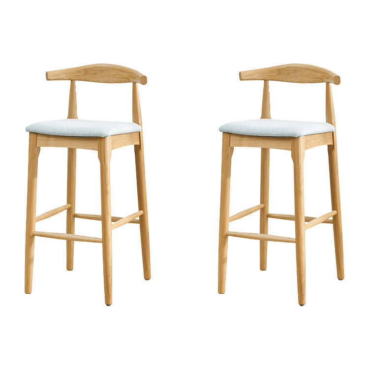 Industrial Style Counter Chair Solid Wood Footrest Counter Stool for Restaurant Fabric Wood 2 Piece Set Clearhalo 'Bar Furniture' 'Bar Stools' 'bar_stools' 'furn' 'furn_bar_stools' 'Furniture' 'Kitchen & Dining Furniture' 7337960