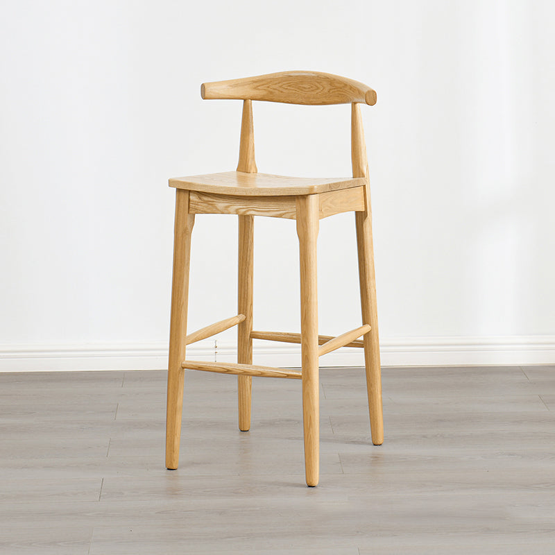 Industrial Style Counter Chair Solid Wood Footrest Counter Stool for Restaurant Clearhalo 'Bar Furniture' 'Bar Stools' 'bar_stools' 'furn' 'furn_bar_stools' 'Furniture' 'Kitchen & Dining Furniture' 7337961